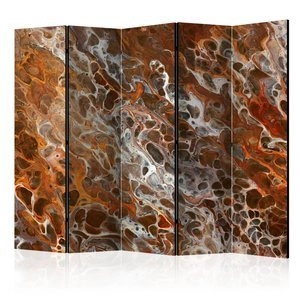 Parawan 5-częściowy - Brązowe kratery II [Room Dividers]