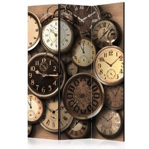 Parawan 3-częściowy - Stare zegary [Room Dividers]