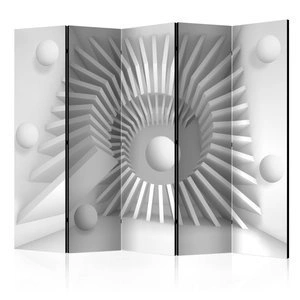 Parawan 5-częściowy - Biała układanka II [Room Dividers]