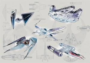 Fototapeta ścienna Star Wars Blueprint Light DX8-078