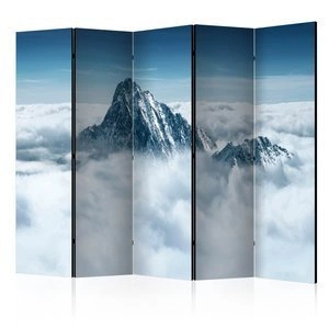 Parawan 5-częściowy - Górski szczyt w chmurach II [Room Dividers]