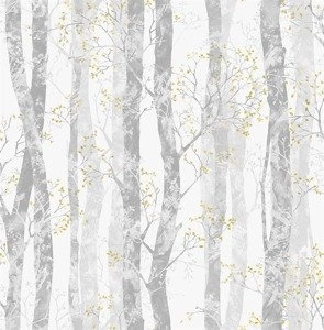 Tapeta z motywem pni drzew drzewka skandynawska