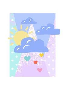 Obraz ścienny Winnie Pooh Clouds WB088