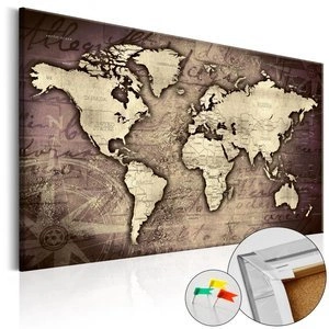 Obraz na korku - Drogocenny świat [Mapa korkowa]