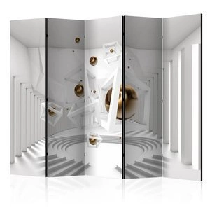 Parawan 5-częściowy - Geometryczny korytarz  II [Room Dividers]