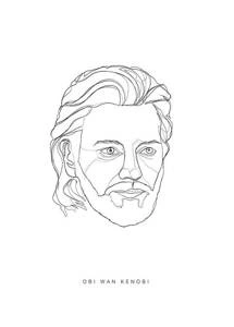 Obraz ścienny Star Wars Classic Force Faces Obi Wan WB103