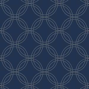 Geometryczna tapeta na flizelinie okręgi niebieska