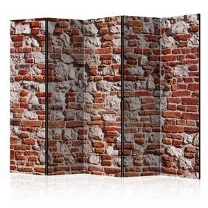 Parawan 5-częściowy - Ceglana epoka II [Room Dividers]