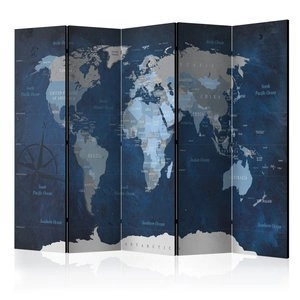 Parawan 5-częściowy - Granatowy świat [Room Dividers]