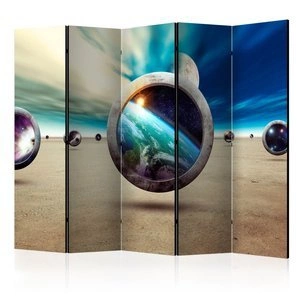 Parawan 5-częściowy - Spacer planet II [Room Dividers]