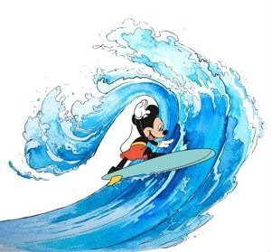 Fototapeta ścienna Mickey Surfing IADX6-007