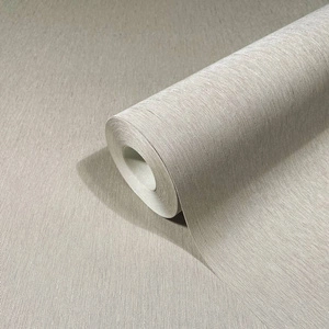 Tapeta winylowa z efektem tkaniny szara