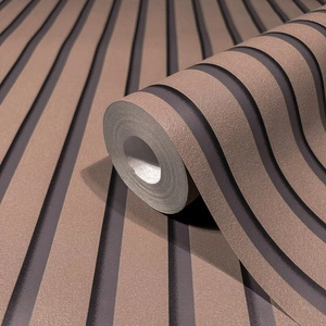 Pomarańczowa tapeta winylowa imitująca lamele paski