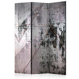 Parawan 3-częściowy - Geometryczna ściana [Room Dividers]