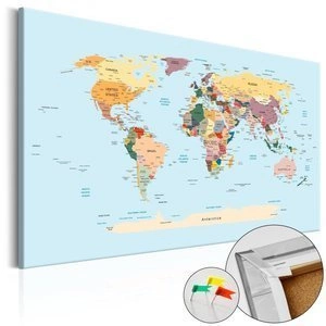 Obraz na korku - Podróżuj ze mną [Mapa korkowa]