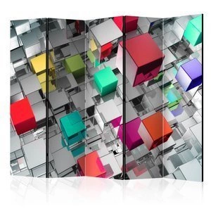 Parawan 5-częściowy - Kolory metalu II [Room Dividers]