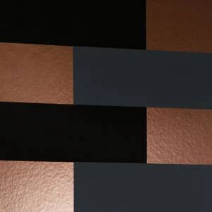 Tapeta ścienna Block copper burnish / charcoal / black Erica Wakerly