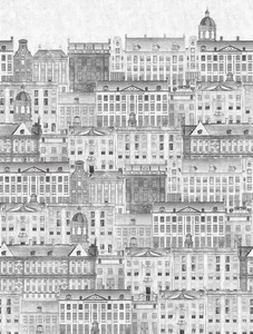 Fototapeta ścienna z motywem architektury miejskiej szara V133-3