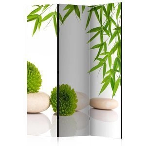 Parawan 3-częściowy - Zielony relaks [Room Dividers]