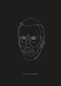 Obraz ścienny Star Wars Lines Dark Side Dooku WB097