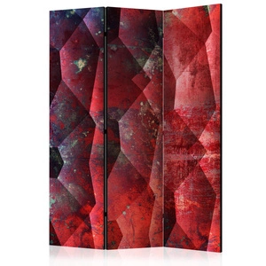 Parawan 3-częściowy - Purpurowy relief [Room Dividers]
