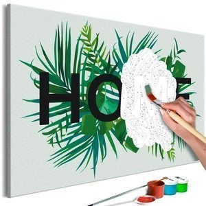 Obraz do samodzielnego malowania - Home na liściach
