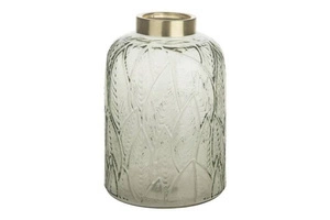 Wazon szklany zielony 14.5x21cm 33719-042