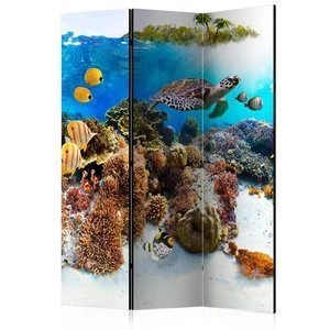 Parawan 3-częściowy - Rafa koralowa [Room Dividers]