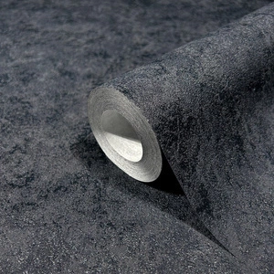 Tapeta z motywem przetarć grafitowa przecierana