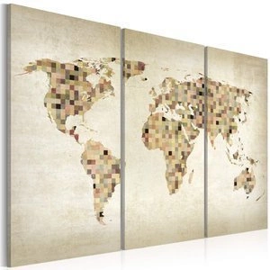 Obraz - Świat w odcieniach beżu - tryptyk