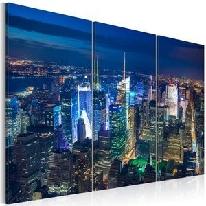 Obraz - Noc w Nowym Jorku z perspektywy ptaka