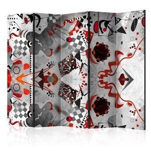 Parawan 5-częściowy - Geometryczny kosmos II [Room Dividers]