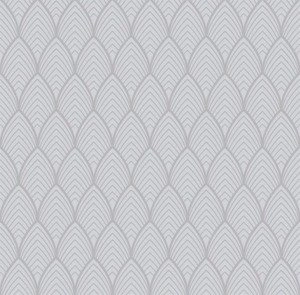 Tapeta winylowa Art Deco szaro srebrna wzór modna