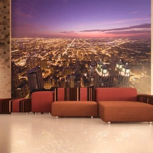 Fototapeta - Amerykańskie Chicago nocą