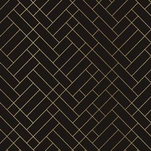 Tapeta ścienna Tapet Cafe Tile brown / gold Erica Wakerly