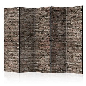 Parawan 5-częściowy - Stara cegła II [Room Dividers]