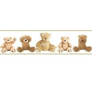 Border samoprzylepny pasek dziecięcy w misie borta