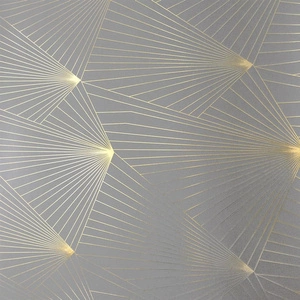 Tapeta ścienna Fan gold / zinc grey Erica Wakerly