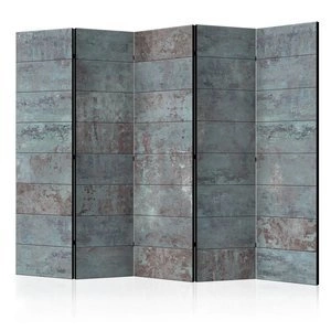 Parawan 5-częściowy - Turkusowy beton II [Room Dividers]