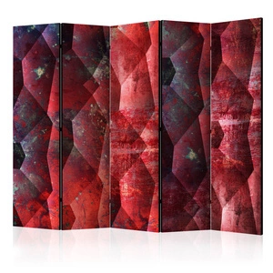 Parawan 5-częściowy - Purpurowy relief II [Room Dividers]