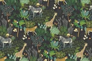 Fototapeta ścienna Zwierzęta w dżungli na czarnym tle V100-2