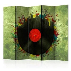 Parawan 5-częściowy - Colorful melodies of the city II [Room Dividers]