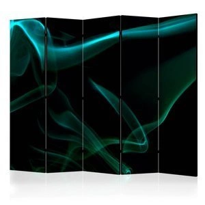 Parawan 5-częściowy - Falujący niebieski dym II [Room Dividers]