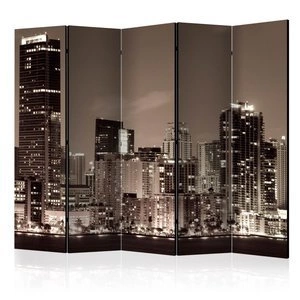 Parawan 5-częściowy - Miami w sepii II [Room Dividers]