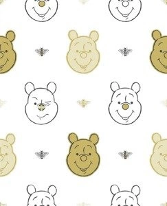 Ładna tapeta dla dzieci Kubuś Puchatek i pszczółki