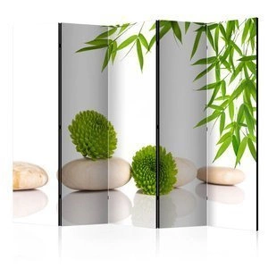 Parawan 5-częściowy - Zielony relaks II [Room Dividers]