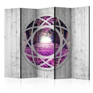 Parawan 5-częściowy - Fuksjowy pejzaż II [Room Dividers]