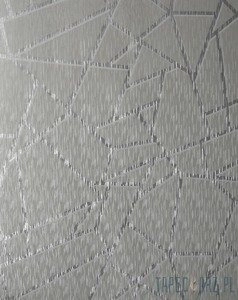 Tapeta winylowa zmywalna błyszcząca srebrna szara