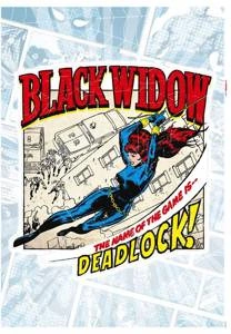 Naklejki samoprzylepne 14087h Black Widow Comic Classic
