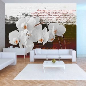 Fototapeta - Pamiętnik i orchidea